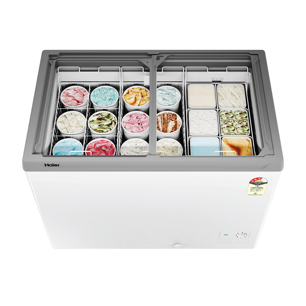 Haier 575L Glass Top Deep Freezer with LED| 2026 STAR Rating (White)